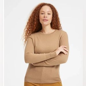 Everlane 💯% Cashmere Camel Crew Sweater/Jumper size Small